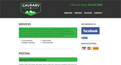 Desktop Screenshot of calgarylawnandsnow.com